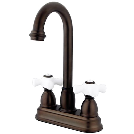 Kingston Brass Restoration, 4" Centerset Bar Faucet, Oil Rubbed Bronze KB3495PX
